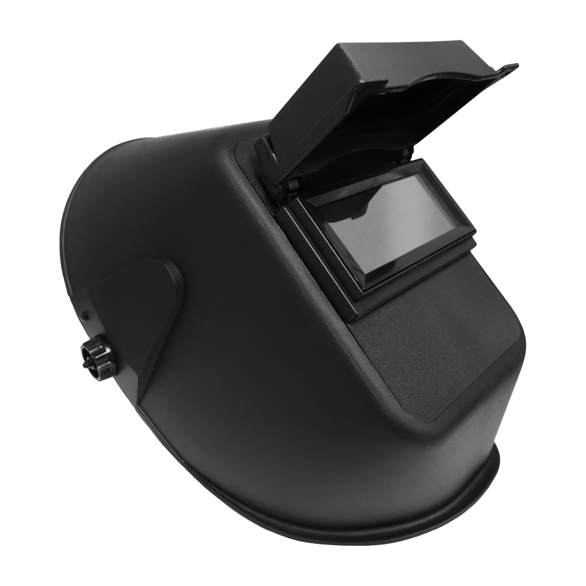 US Forge® Flip-Up Front Retainer Welding Helmet, 2" x 4.25" Viewing Area, Black, Model# 88100